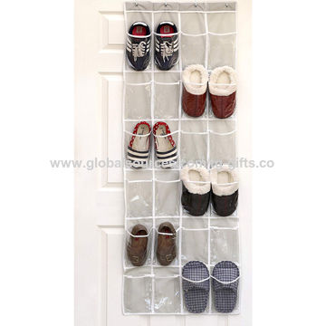 China 24 Pockets Crystal Clear Over The Door Hanging Shoe Organizer