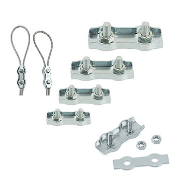 Double Clamps Buckle Wire Rope Clip, Galvanized Steel Duplex 2
