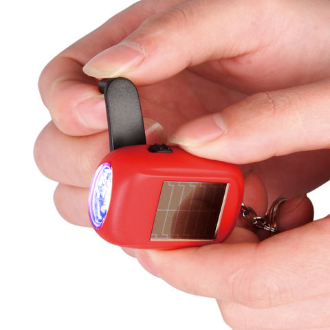 Buy Wholesale China Mini Hand Dynamo Led Solar Flashlight Keychain