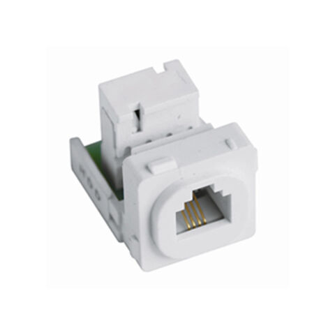 Conector Modular, Estilo Nuevo para 6P4C en Color Blanco