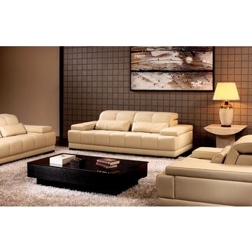 2018 Modern Leather Wooden Sofa Set, Stylish Leather Sofa Set