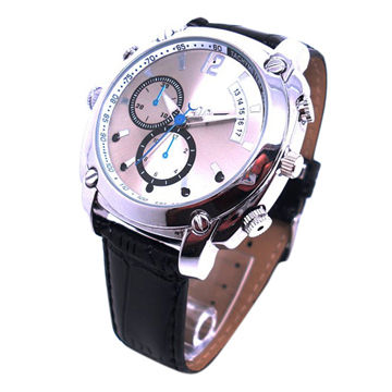 FHD impermeable visión nocturna portátil usable reloj de cámara encubierta