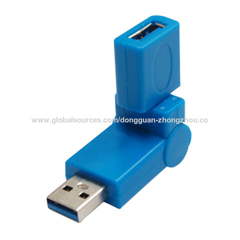 Usb 3.0 Male To Usb 3.0 Female Adapter 360 Angle Rotate , Usb 3.0 Male ...