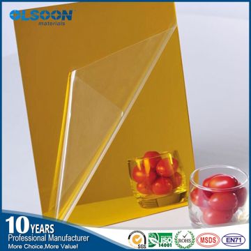 Gold Color Plastic Mirror Sheet - China Plexiglass Mirror Acrylic Sheet,  PMMA Mirror