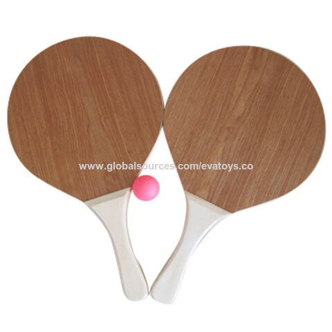 China 2017 Customized Original Color Wooden Beach Paddleball Set China 2017 Customized Original Color Wooden Beach Paddleball Set Unit Measures 41 5 24