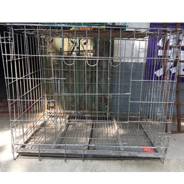 silver dog cage