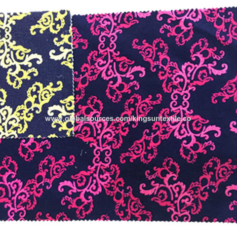Tela de pana de algodón estampada de fábrica china de gran venta para prendas de vestir for sale at factory direct price