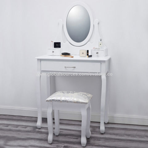 Buy Wholesale China New Arrival European Luxury Wooden Makeup Dressing  Table With Mirror, Mirror Size: 75*135*40cm & Wooden Makeup Dressing Table  at USD 30