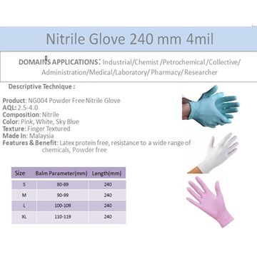 Nitrile gloves shop composition