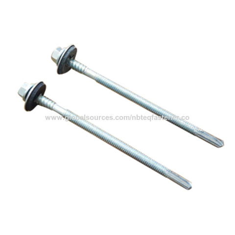 Indented Hex Washer Head Double Thread (BSD/CSD) No.5 Point Bonded Washer Sandwich Panel screw