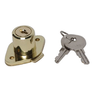 Flush Mounting Drawer Lock With Deadbolt Locking And Five Wafer