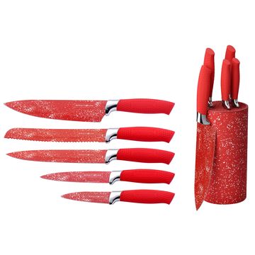 Buy Wholesale Belgium Royalty Line - 5 Pieces Marble Non-stick Coating Knife Set With Stand & Royalty Line - 5 Marble Non-stick Coating K | Global Sources