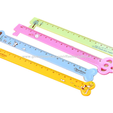 Buy Wholesale China Cartoon Plastic Ruler, Cute Shape, Colorful, Customized  Logo Are Welcome & Plastic Ruler