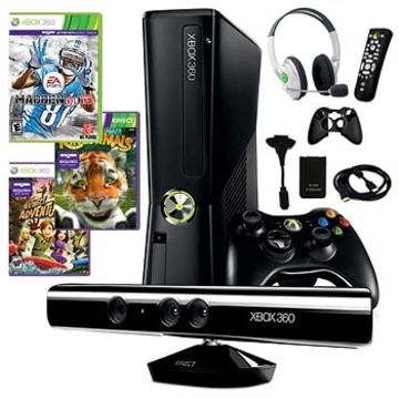 Xbox 360 Slim 4gb Kinect Console Bundle