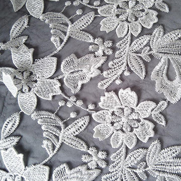 China Lace Factory New Design Flower Pattern Embroidery Cotton