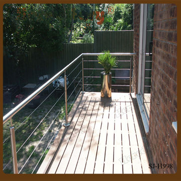 Commercial Building Stainless Steel Balcony Wire / Cable Railing - China  Balcony Balustrade, Cable Railing