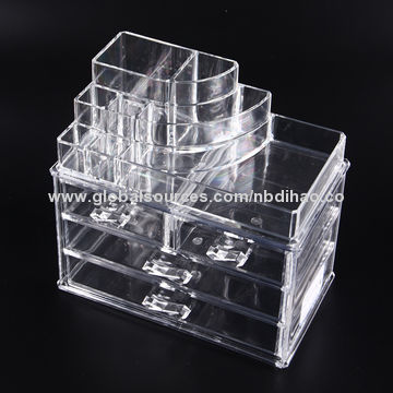 Buy Wholesale China Clear Acrylic Makeup Drawers With Lipstick Holder ...