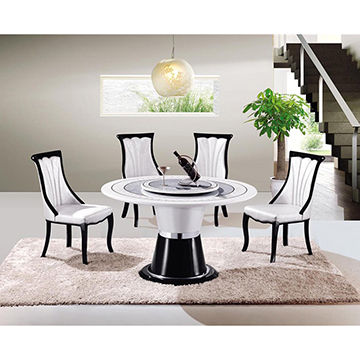 Marble Dining Table Round, Round Spinning Dining Table