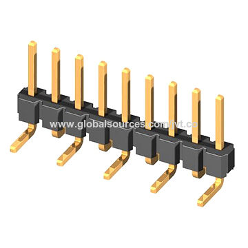 ZW Series 10 Contacts Header Board-To-Board Connector 1 Rows, Pack of 50 Through Hole 2.54 mm ZW-10-08-T-S-335-100
