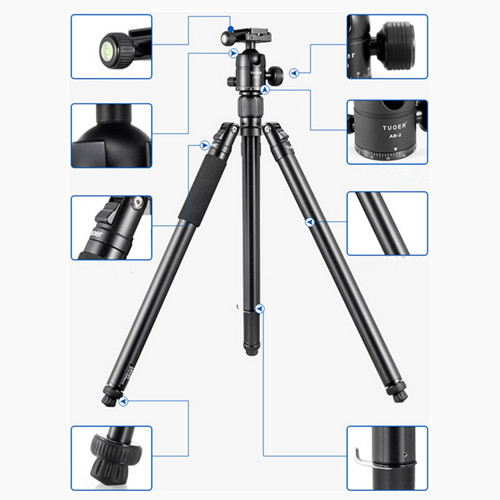 ZOMEI Q-111 Professional Aluminum Tripod & Monopod With Ball Head – Travel DSLR Tripod