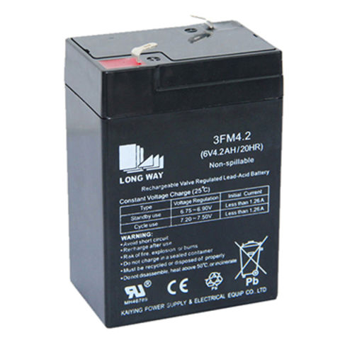 Buy Wholesale China Rechargeable Sealed Lead Acid Battery 6v4.2ah ...