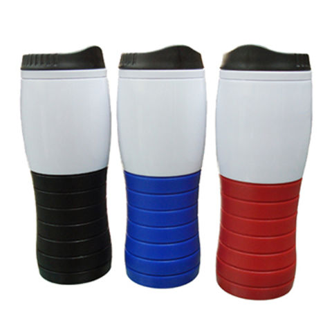 Mug à double paroi AS 400 ml - Gobelet isotherme en plastique pour boissons froides et chaudes