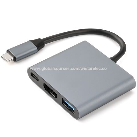 Adaptateur USB-C vers USB 3.0 HDMI 4K, HUB Macbook avec support PD, boîtier métallique de haute qualité, hub Type-C for sale at factory direct price