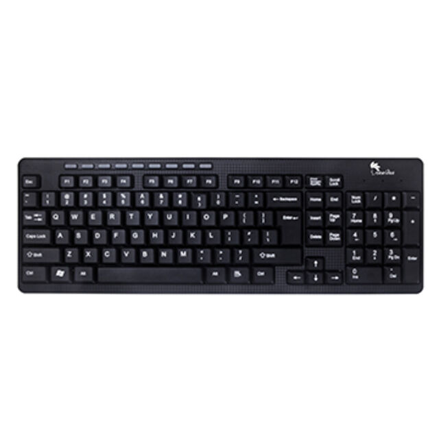 Teclado de computador padrão com fio USB SK830 para PC/laptop