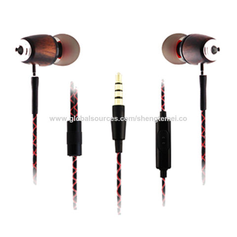Wooden Earphone And Wired Earphone 