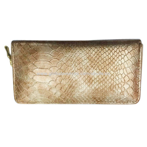محفظة نقود من البولي يوريثان مطلية برقائق ذهبية، العلامات التجارية المخصصة متاحة for sale at factory direct price