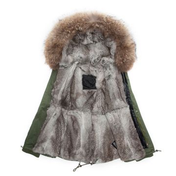 fur lined military parka