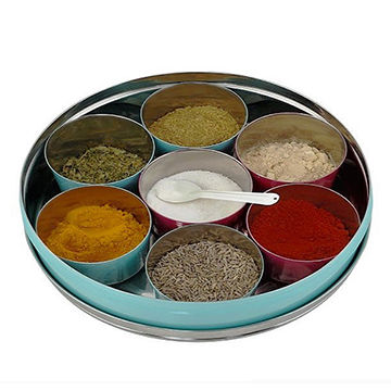 Buy Wholesale India Multi-compartment Spice Container Set In Stainless  Steel & Spice Container Set