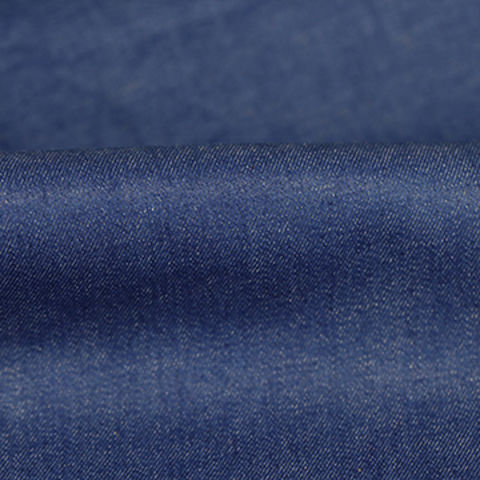 Mercerized Black 12 Oz Cross Hatch Slub Denim Fabric for Jeans