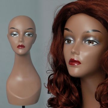 Plastic Female Mannequin Head Realistic Cheap Model Head Display