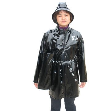 pu raincoat