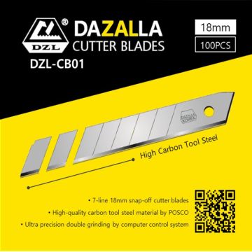 80 x 9 x 0.6 Snap Off Utility Knife Blades (Pack of 10) - Quality