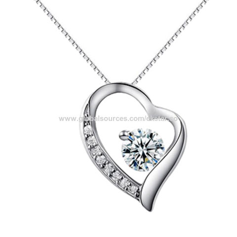 Collier en Argent Sterling pour Femme avec Nœud et Zircone Cubique, Plaqué Rhodium - Bijoux Fantaisie en Gros for sale at factory direct price