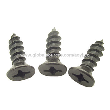 Truss Head Self Tapping Screw With Black Zinc Plated, OEM And ODM Are ...