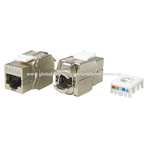 Cat6a Keystone Jacks,ftp Model,180 Degree Toolless+for Network Cabling ...