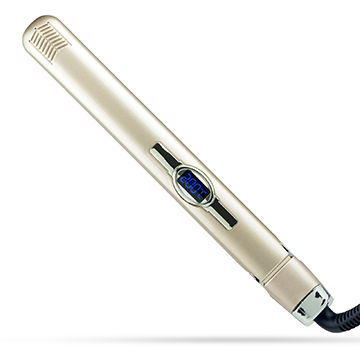مملس شعر احترافي ذهبي بتحكم باللمس، مكواة مسطحة من التورمالين مقاس 1.25 بوصة for sale at factory direct price