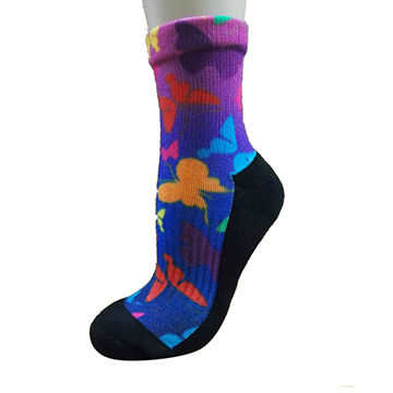 Buy Wholesale 3d Printing Socks, Full Color 360-degree Printed Polyester Socks With Butterfly & 3d Printing Socks, Full Color 360 Degree Printing at USD 3.5 | Global Sources