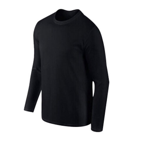 Compre Precio De FΓ‘brica Camiseta De Manga Larga Negra Lisa Para