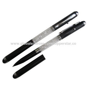 Caneta Touch com Strass, Caneta Esferográfica e Ponteiro Laser Vermelho 3 em 1 para iPhone, iPad - Ideal para Negócios for sale at factory direct price
