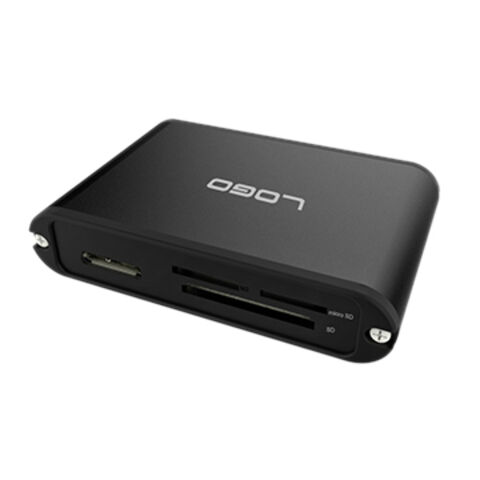 Lector de tarjetas USB 3,0 multifunción de aluminio para formatos SD, XD, MS, TF, M2 y CF