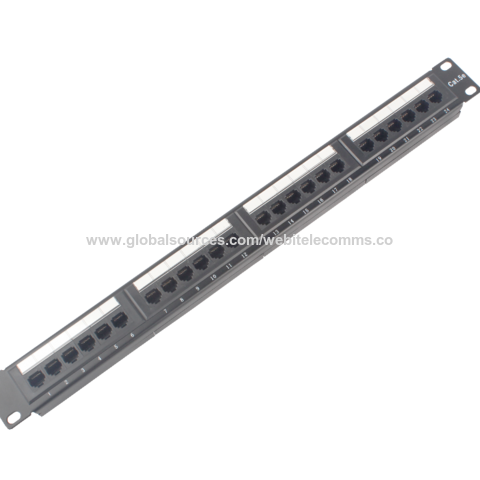 Cat5e Network Patch Panel,1u 19'',rj45 Jacks,cabling With Metal Bracket ...