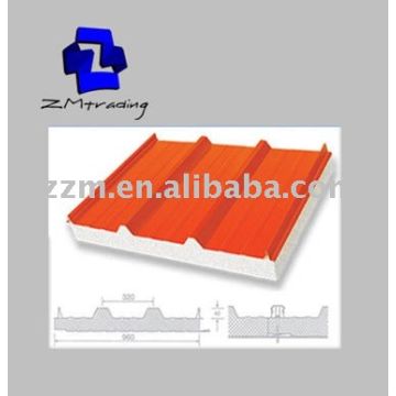 Buy Wholesale China Corrugated Color Steel Sheet Eps Sandwich Panel Corrugated Color Steel