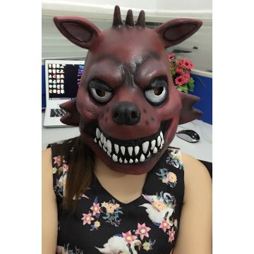 Five Nights At Freddys FNAF Foxy Halloween Rubber And Cloth Face Mask Small  Sz