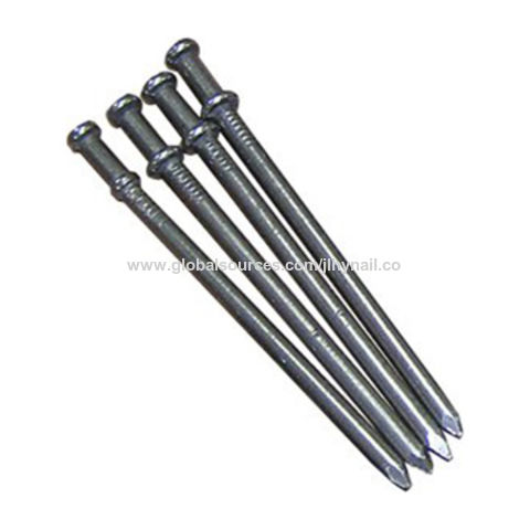 Low carbon iron nail, duplex head unhardened polished, double head nail ...