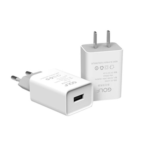 Cargadores de pared GOLF al por mayor, un puerto, enchufe europeo, cargador USB de pared, adaptador de viaje 5V/1A para teléfono móvil for sale at factory direct price
