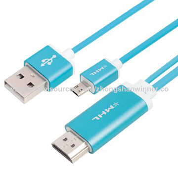 Micro USB MHL to HDMI-compatible Cable 5 Pin & 11 Pin 1080P HD TV Cables